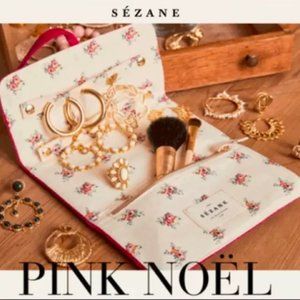 Sezane Pink Velvet Jewelry Case Paris Designer France